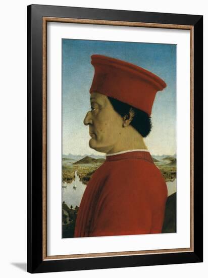 Duke of Urbino, Battista Sforza-Piero della Francesca-Framed Art Print