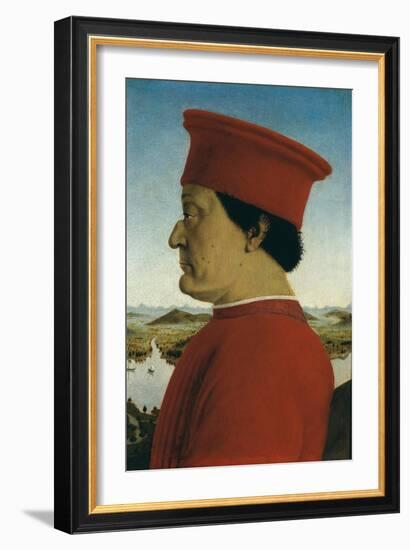 Duke of Urbino, Battista Sforza-Piero della Francesca-Framed Art Print