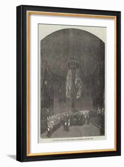 Duke of Wellington Lying in State at the Chelsea Hospital-null-Framed Giclee Print