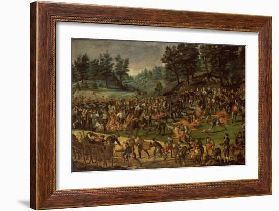 Duke of Wurttemberg his wife Dorothea von Baden and courtiers celebrating after the Hunt-German-Framed Giclee Print