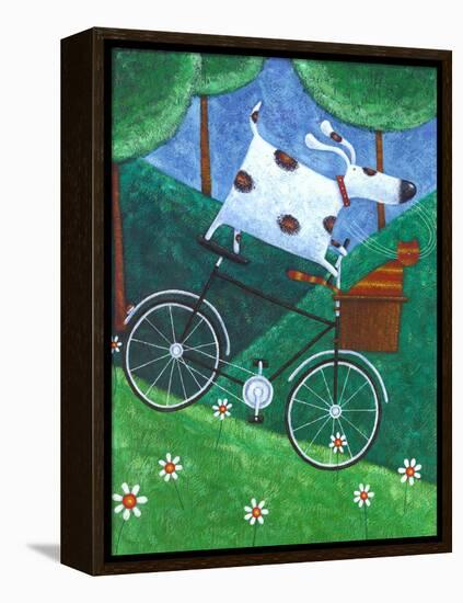 Duke's Bike Ride-Peter Adderley-Framed Stretched Canvas