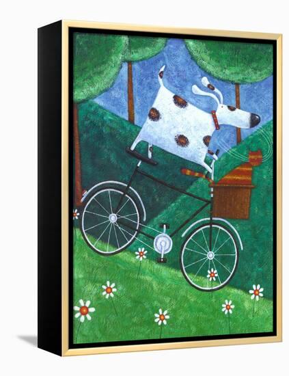 Duke's Bike Ride-Peter Adderley-Framed Stretched Canvas