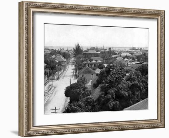 Duke Street and the Harbour, Kingston, Jamaica, C1905-Adolphe & Son Duperly-Framed Giclee Print