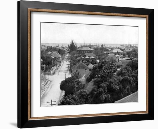 Duke Street and the Harbour, Kingston, Jamaica, C1905-Adolphe & Son Duperly-Framed Giclee Print