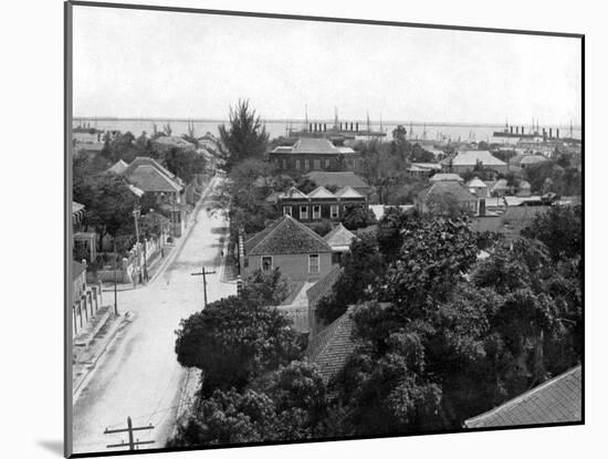 Duke Street and the Harbour, Kingston, Jamaica, C1905-Adolphe & Son Duperly-Mounted Giclee Print