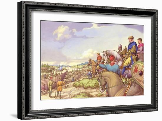 Duke William Assembles an Invasion Fleet on the Coast of Normandy-Pat Nicolle-Framed Giclee Print