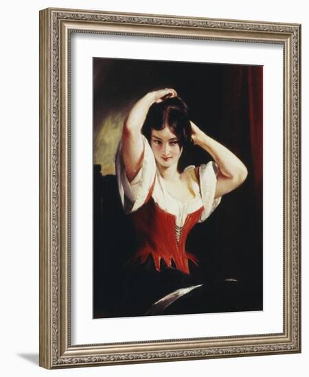 Dulcinea Del Toboso, the Peasant Mistress of Don Quixote, c.1839-Charles Robert Leslie-Framed Giclee Print