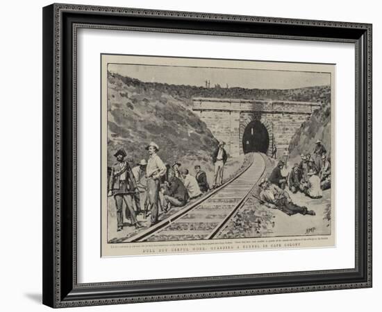 Dull But Useful Work, Guarding a Tunnel in Cape Colony-Henry Marriott Paget-Framed Giclee Print