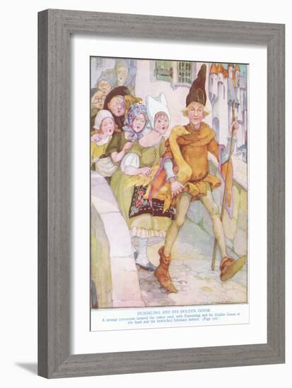 Dummling and His Golden Goose: a Strange Procession Entered the Palace Yard-Anne Anderson-Framed Giclee Print