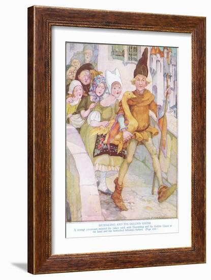 Dummling and His Golden Goose: a Strange Procession Entered the Palace Yard-Anne Anderson-Framed Giclee Print