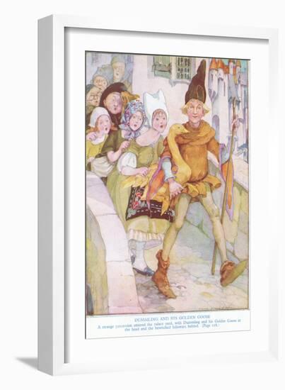 Dummling and His Golden Goose: a Strange Procession Entered the Palace Yard-Anne Anderson-Framed Giclee Print