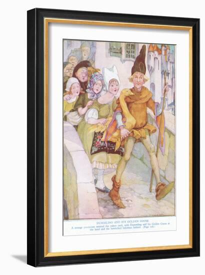 Dummling and His Golden Goose: a Strange Procession Entered the Palace Yard-Anne Anderson-Framed Giclee Print