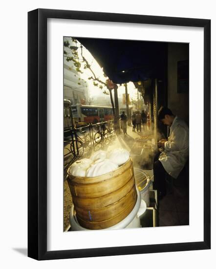 Dumpling Seller, Shanghai, China-Ellen Clark-Framed Photographic Print