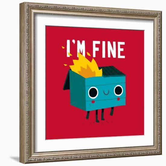 Dumpster Is Fine-Michael Buxton-Framed Art Print