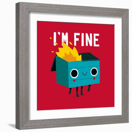 Dumpster Is Fine-Michael Buxton-Framed Art Print