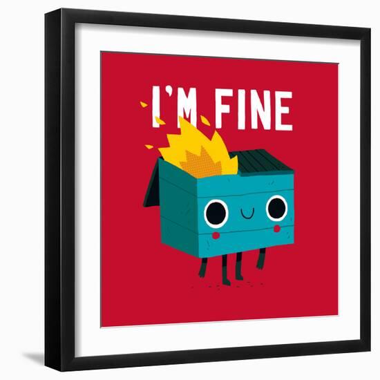 Dumpster Is Fine-Michael Buxton-Framed Art Print