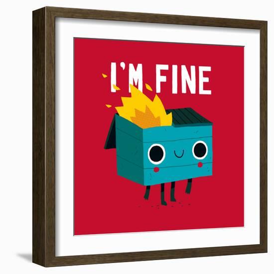 Dumpster Is Fine-Michael Buxton-Framed Art Print