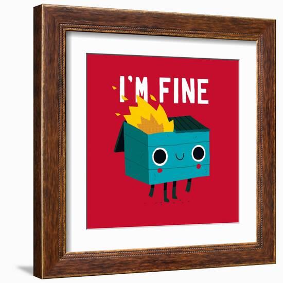 Dumpster Is Fine-Michael Buxton-Framed Art Print