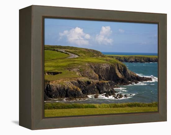 Dunabrattin Head, the Copper Coast, County Waterford, Ireland-null-Framed Premier Image Canvas