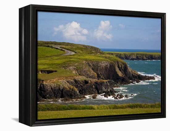 Dunabrattin Head, the Copper Coast, County Waterford, Ireland-null-Framed Premier Image Canvas