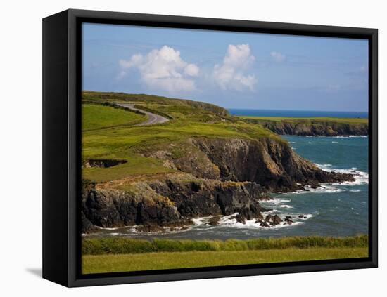 Dunabrattin Head, the Copper Coast, County Waterford, Ireland-null-Framed Premier Image Canvas