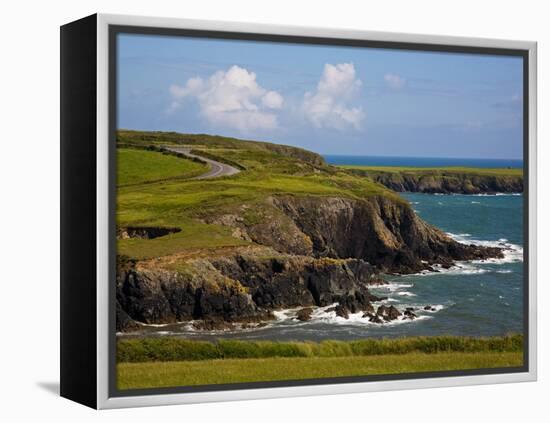 Dunabrattin Head, the Copper Coast, County Waterford, Ireland-null-Framed Premier Image Canvas