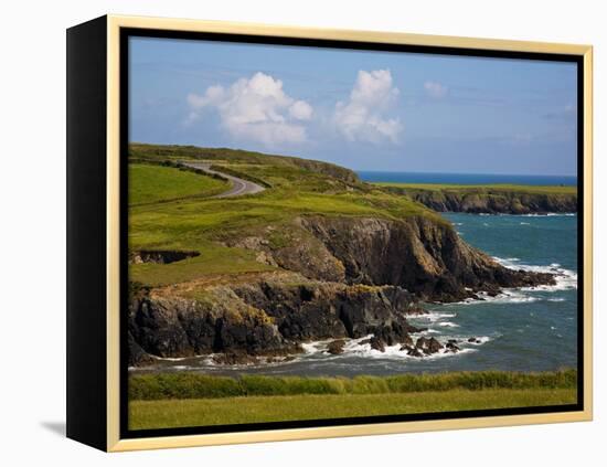 Dunabrattin Head, the Copper Coast, County Waterford, Ireland-null-Framed Premier Image Canvas