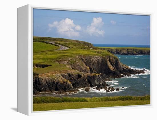 Dunabrattin Head, the Copper Coast, County Waterford, Ireland-null-Framed Premier Image Canvas