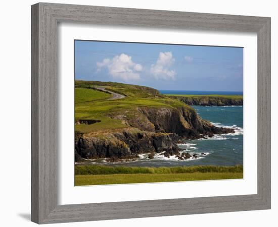 Dunabrattin Head, the Copper Coast, County Waterford, Ireland-null-Framed Photographic Print