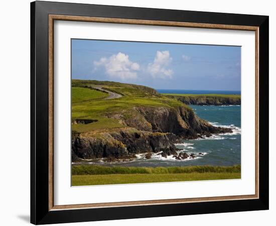 Dunabrattin Head, the Copper Coast, County Waterford, Ireland-null-Framed Photographic Print