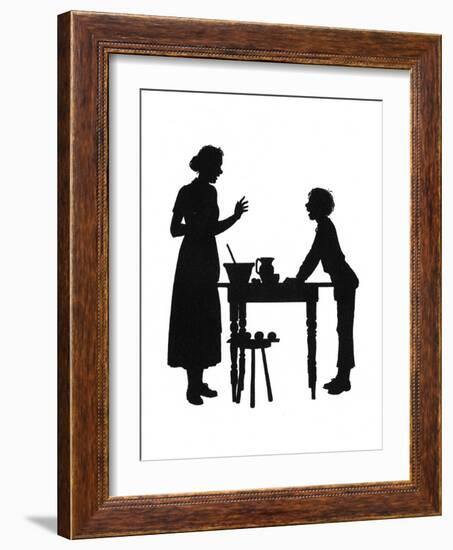 Dunderpate and His Mother with the Baking-Mary Baker-Framed Art Print