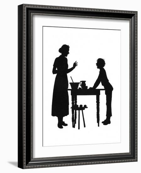 Dunderpate and His Mother with the Baking-Mary Baker-Framed Art Print