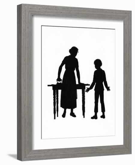 Dunderpate and His Mother with the Ironing-Mary Baker-Framed Art Print