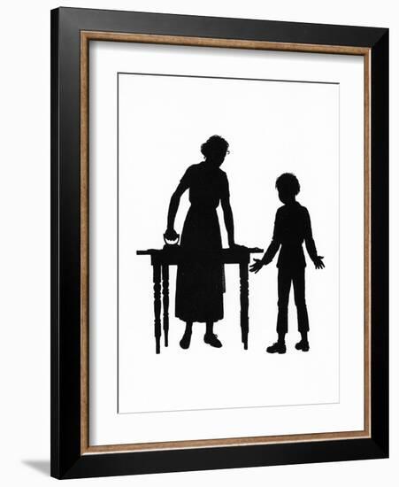 Dunderpate and His Mother with the Ironing-Mary Baker-Framed Art Print