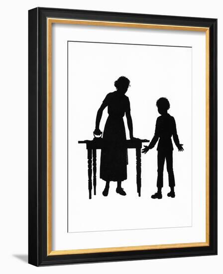 Dunderpate and His Mother with the Ironing-Mary Baker-Framed Art Print