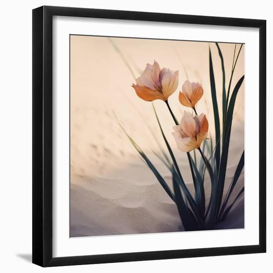 Dune Flowers No 2-Treechild-Framed Photographic Print