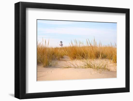 Dune Grass and Lighthouse in the Distance-soupstock-Framed Photographic Print