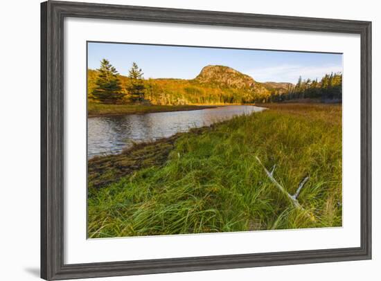 Dune Grasses and a Tidal Creek Lead to 'The Beehive', Acadia NP, Maine-Jerry & Marcy Monkman-Framed Photographic Print