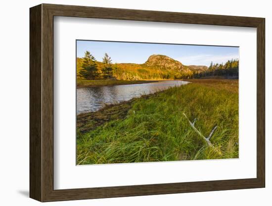 Dune Grasses and a Tidal Creek Lead to 'The Beehive', Acadia NP, Maine-Jerry & Marcy Monkman-Framed Photographic Print