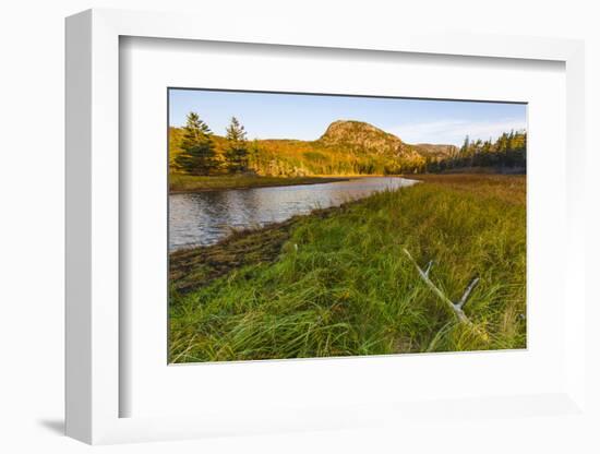 Dune Grasses and a Tidal Creek Lead to 'The Beehive', Acadia NP, Maine-Jerry & Marcy Monkman-Framed Photographic Print