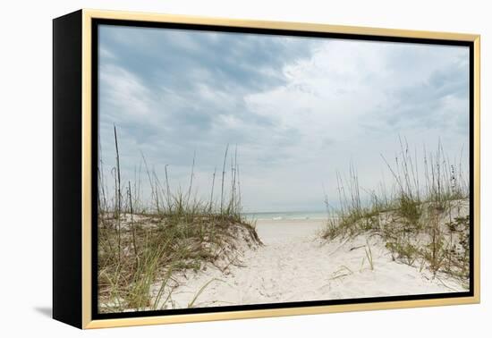 Dune Path-Mary Lou Johnson-Framed Stretched Canvas