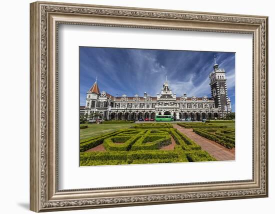 Dunedin Railway Station in Dunedin, Otago, South Island, New Zealand, Pacific-Michael Nolan-Framed Photographic Print