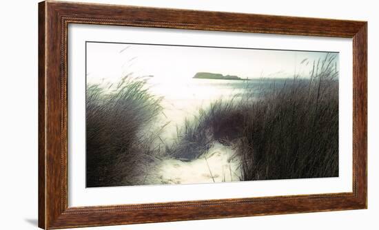 Dunes and Island-Malcolm Sanders-Framed Giclee Print