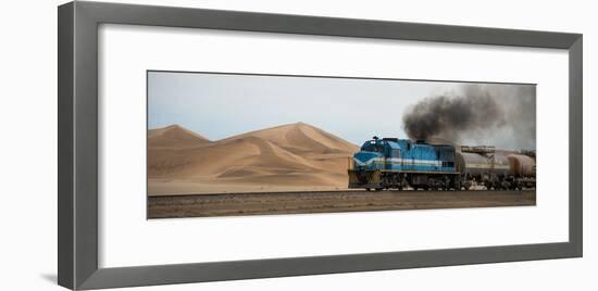 Dunes and Train, Walvis Bay, Namibia-null-Framed Photographic Print