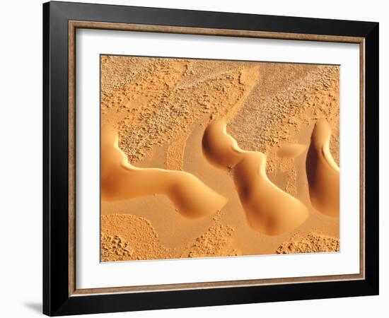 Dunes from Above, Sossusvlei, Namib-Naukluft National Park, Namib Desert, Namibia, Africa-Nadia Isakova-Framed Photographic Print