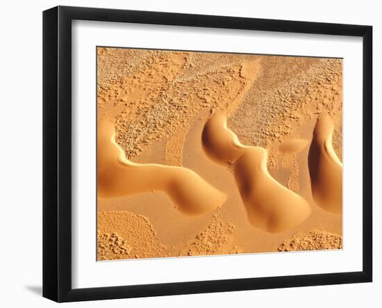 Dunes from Above, Sossusvlei, Namib-Naukluft National Park, Namib Desert, Namibia, Africa-Nadia Isakova-Framed Photographic Print