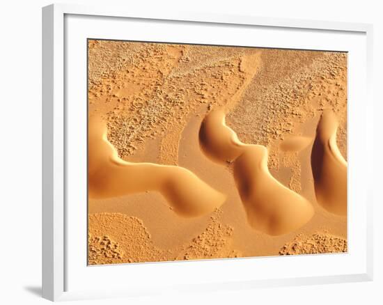 Dunes from Above, Sossusvlei, Namib-Naukluft National Park, Namib Desert, Namibia, Africa-Nadia Isakova-Framed Photographic Print