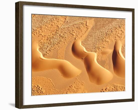 Dunes from Above, Sossusvlei, Namib-Naukluft National Park, Namib Desert, Namibia, Africa-Nadia Isakova-Framed Photographic Print