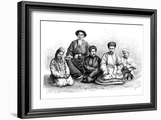 Dungans and Taranchis, Types and Costumes, C1890-Ivan Pranishnikoff-Framed Giclee Print