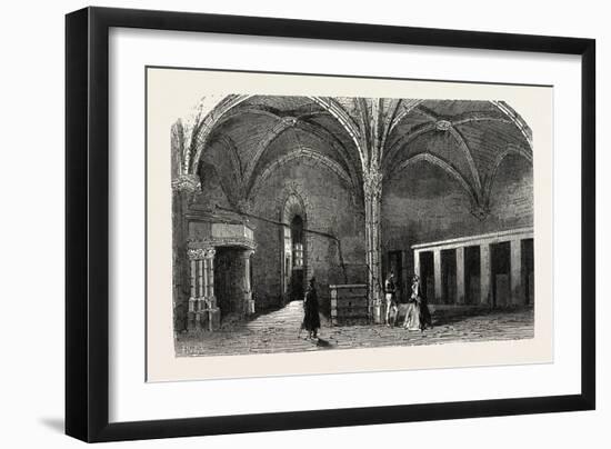 Dungeon of Vincennes: Hall of Cardinals. 1855-null-Framed Giclee Print